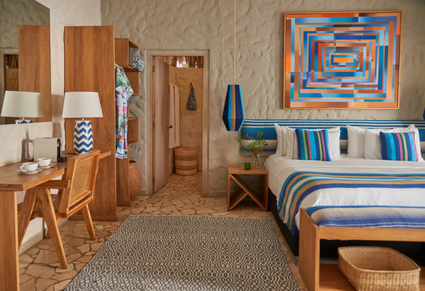 Bedroom — Cabaña with Plunge Pool — Blue Apple Beach, Playa Mamón, Isla Tierra Bomba